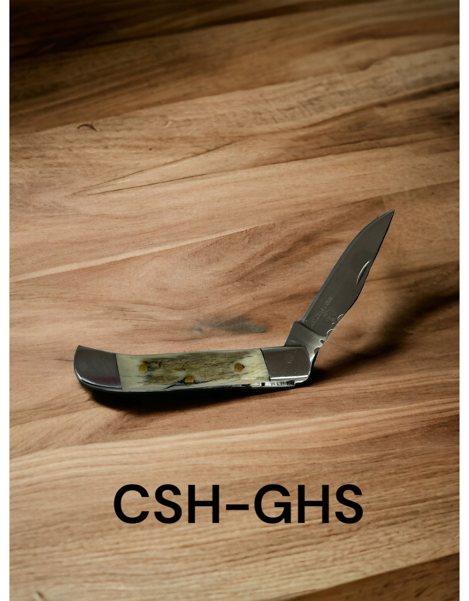 Circle SH 2 3/4" Closed Gentleman's Knife, Surgical Steel Blade, Stag  Handle