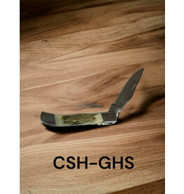 Circle SH 2 3/4" Closed Gentleman's Knife, Surgical Steel Blade, Stag  Handle