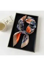 Satin Print Square Scarf