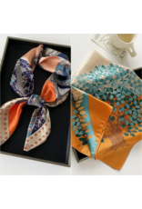 Satin Print Square Scarf