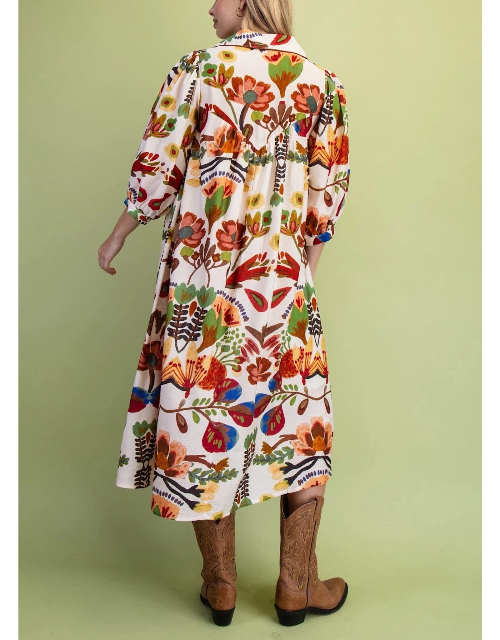 Socorro Collared Midi Dress