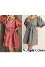 Florencia Mini Dress with Puff Sleeves