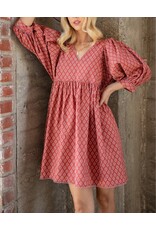 Florencia Mini Dress with Puff Sleeves