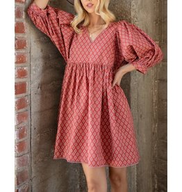 Florencia Mini Dress with Puff Sleeves