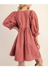 Florencia Mini Dress with Puff Sleeves