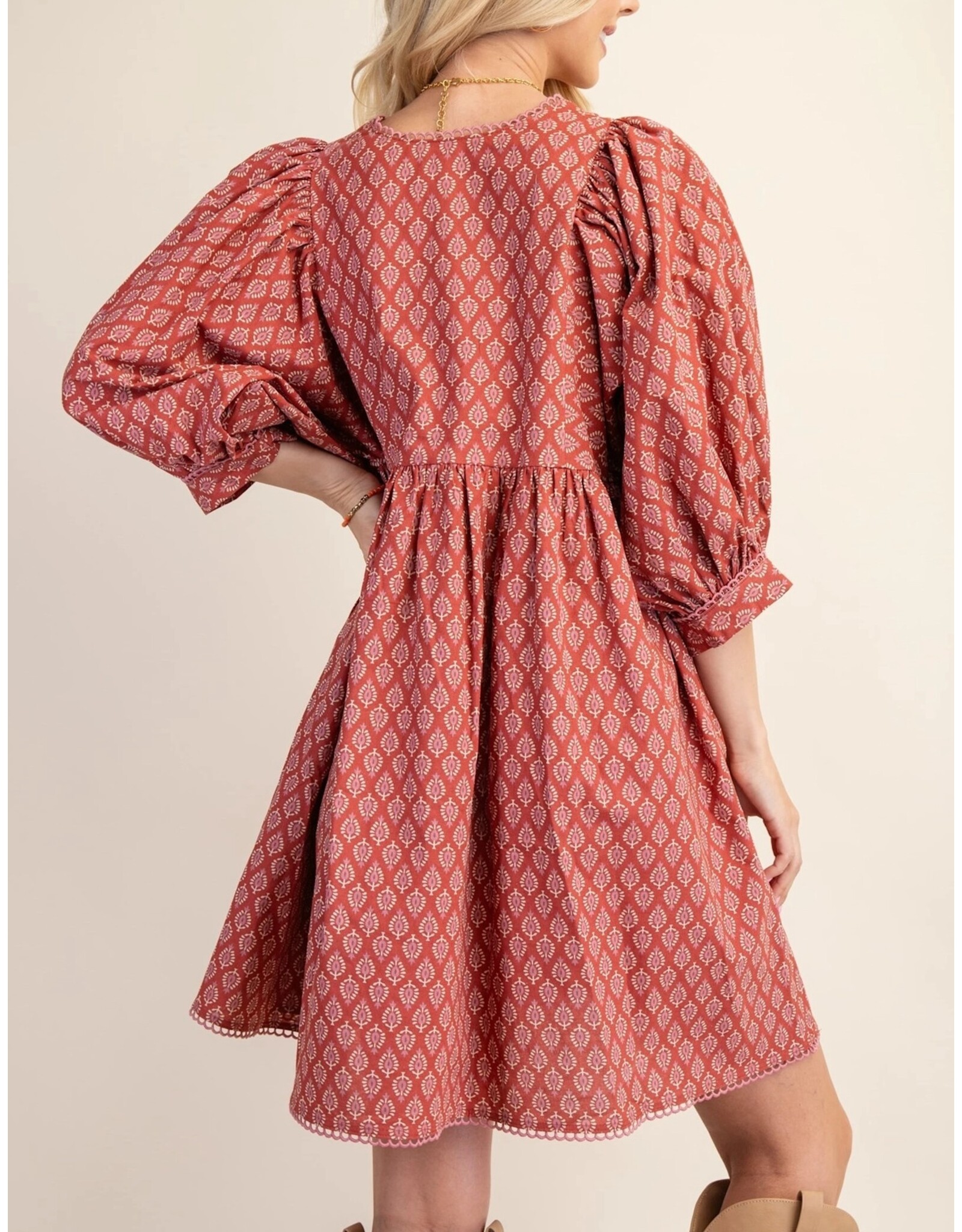 Florencia Mini Dress with Puff Sleeves
