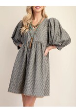 Florencia Mini Dress with Puff Sleeves