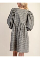 Florencia Mini Dress with Puff Sleeves