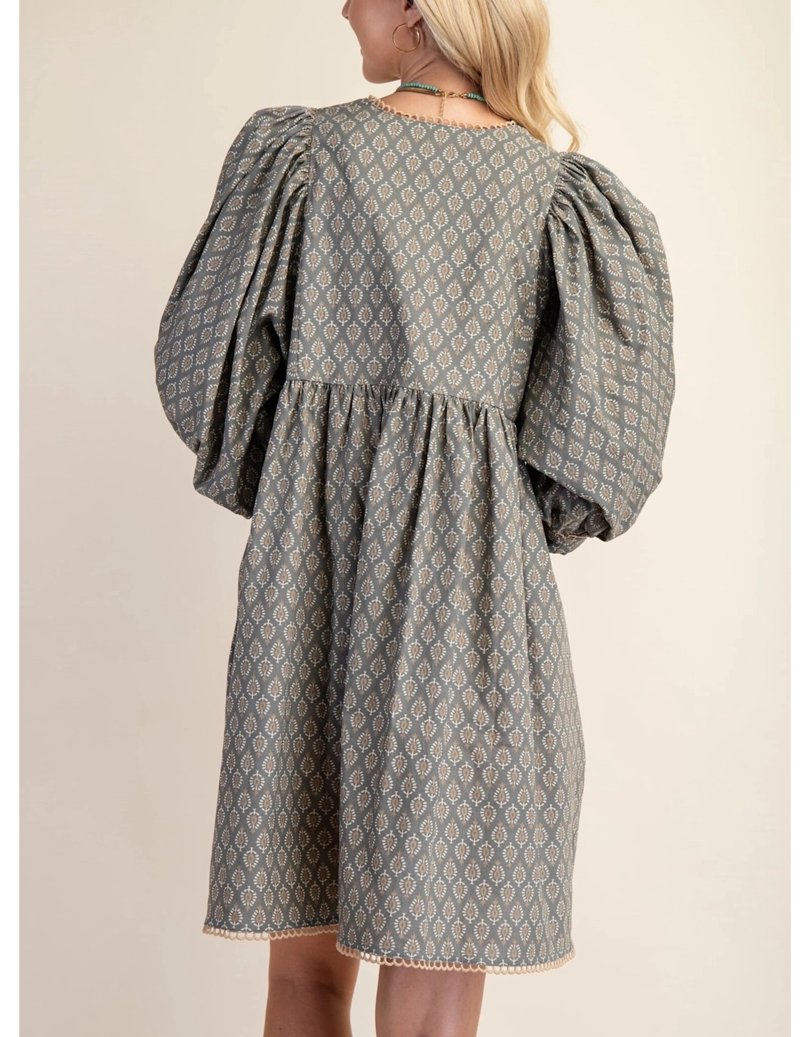 Florencia Mini Dress with Puff Sleeves