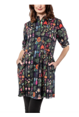 Dizzy Lizzie Chatham Dress Black Botanical