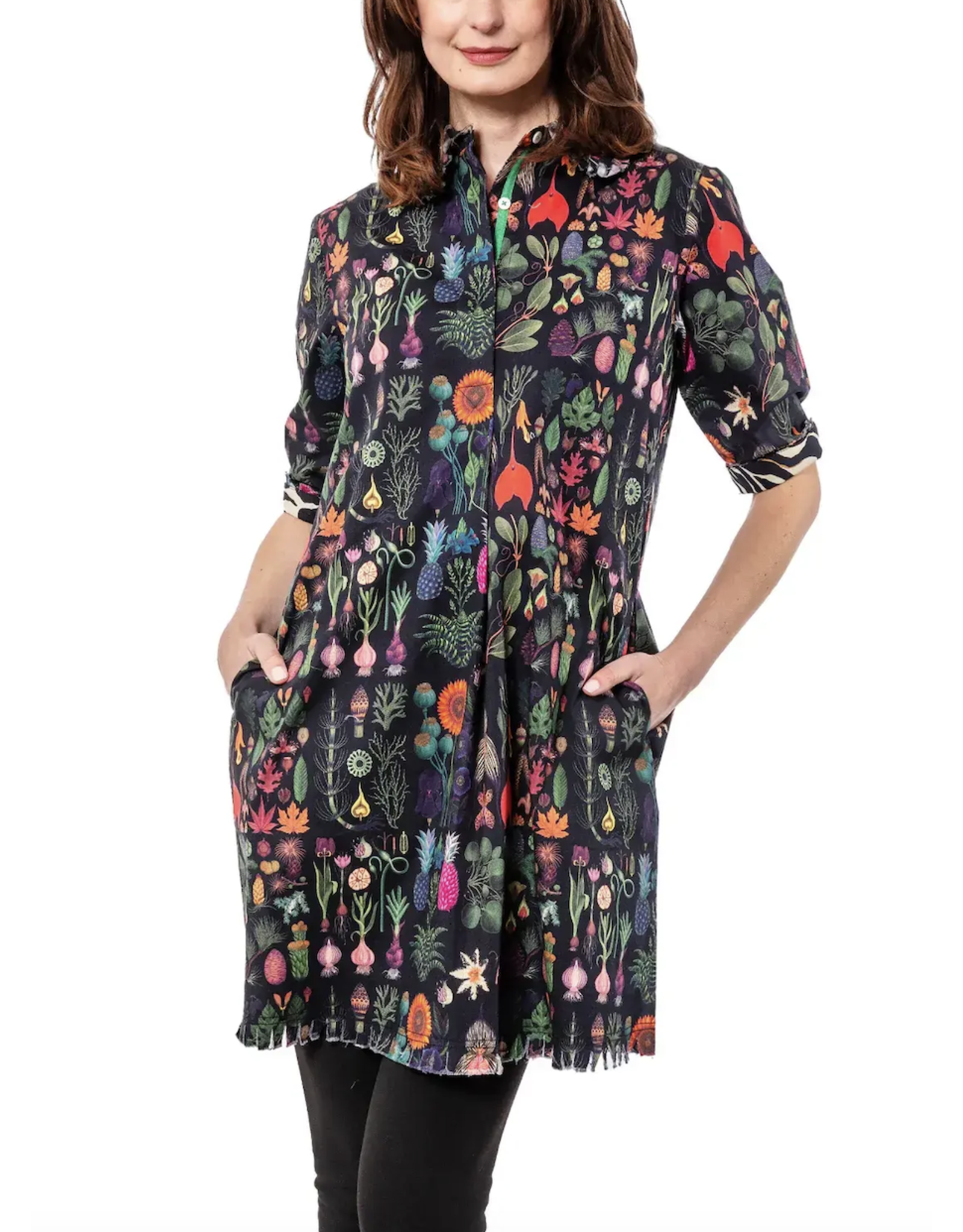 Dizzy Lizzie Chatham Dress Black Botanical