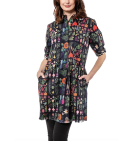 Dizzy Lizzie Chatham Dress Black Botanical