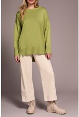 Tribal Tribal Drop Shoulder Crew Neck Tunic Sweater