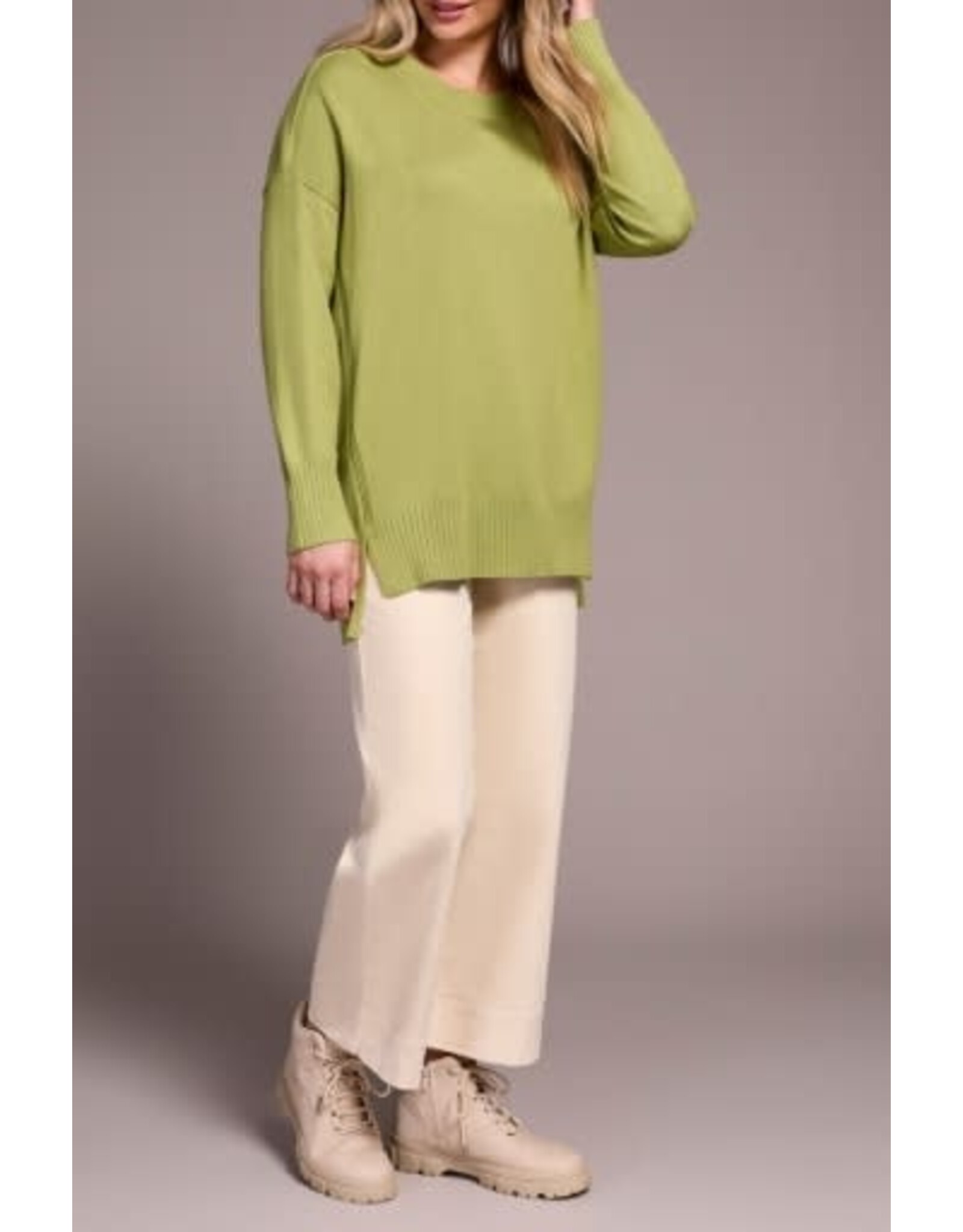 Tribal Tribal Drop Shoulder Crew Neck Tunic Sweater