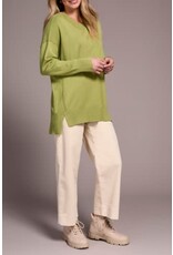 Tribal Tribal Drop Shoulder Crew Neck Tunic Sweater