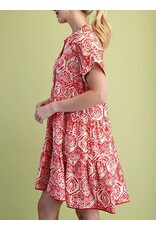 Brisa Tiered Button Down Shirt Dress