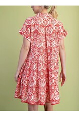 Brisa Tiered Button Down Shirt Dress