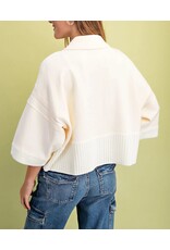 Mora V-Neck Collared Sweater