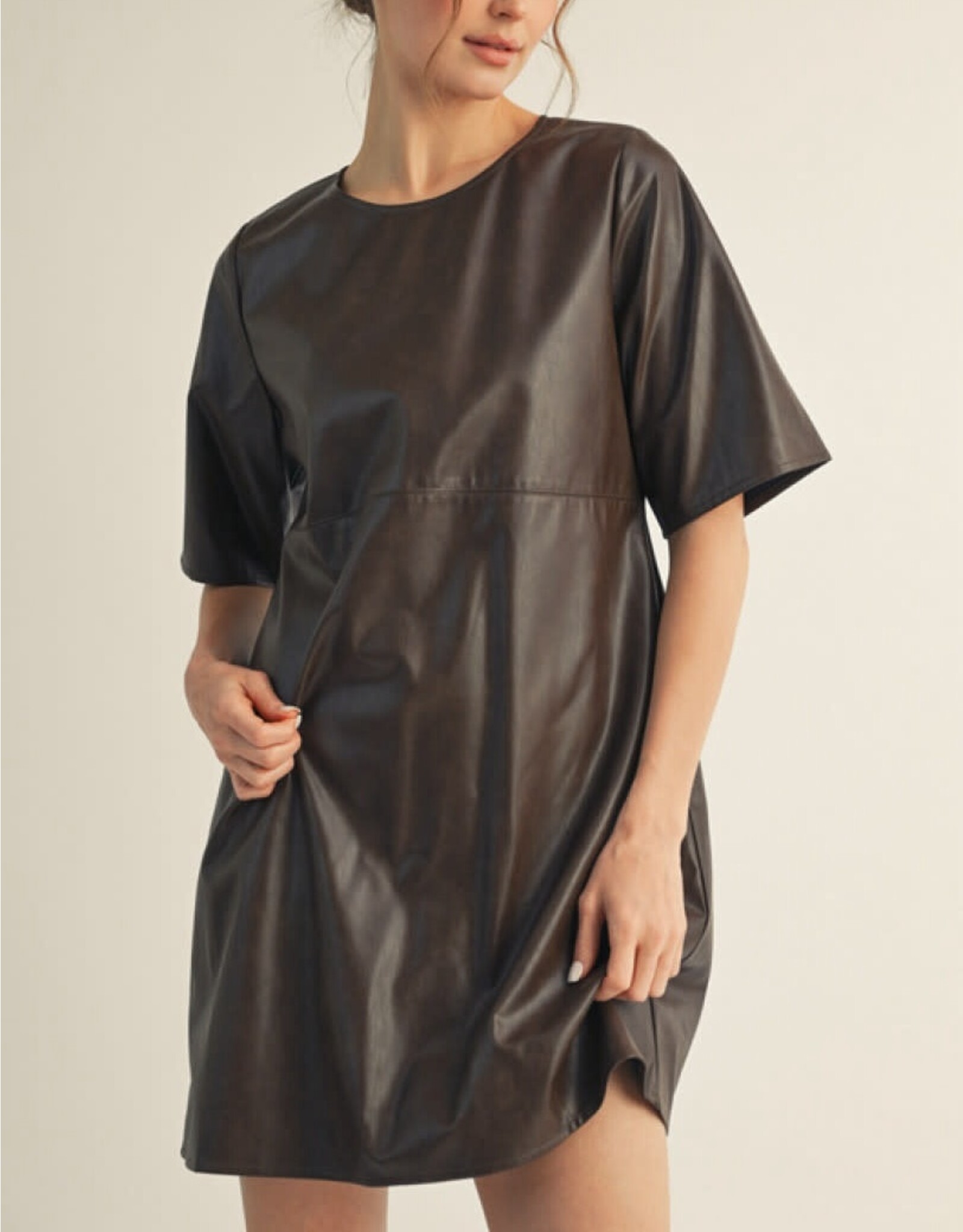 Laia Leatherette Mini Dress