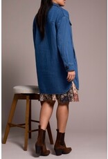 Tribal Tribal Long Button Front Jacket Bluebliss