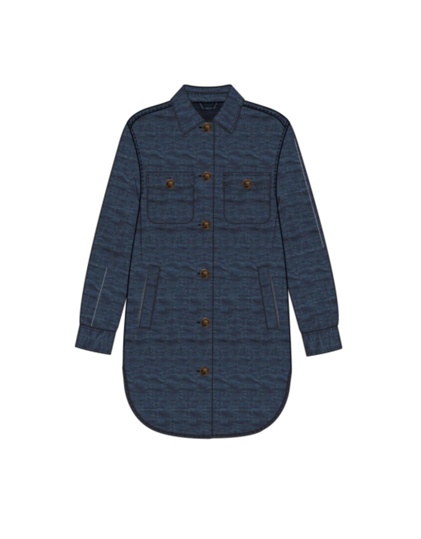 Tribal Tribal Long Button Front Jacket Bluebliss