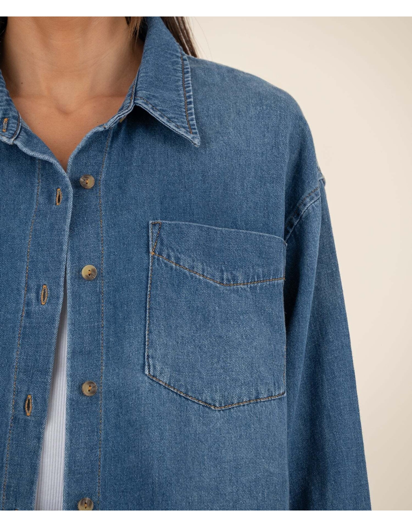 Kut from the Kloth / STS Blue KUT Gertie Longsleeve Button Front Shirt Vntage Wash