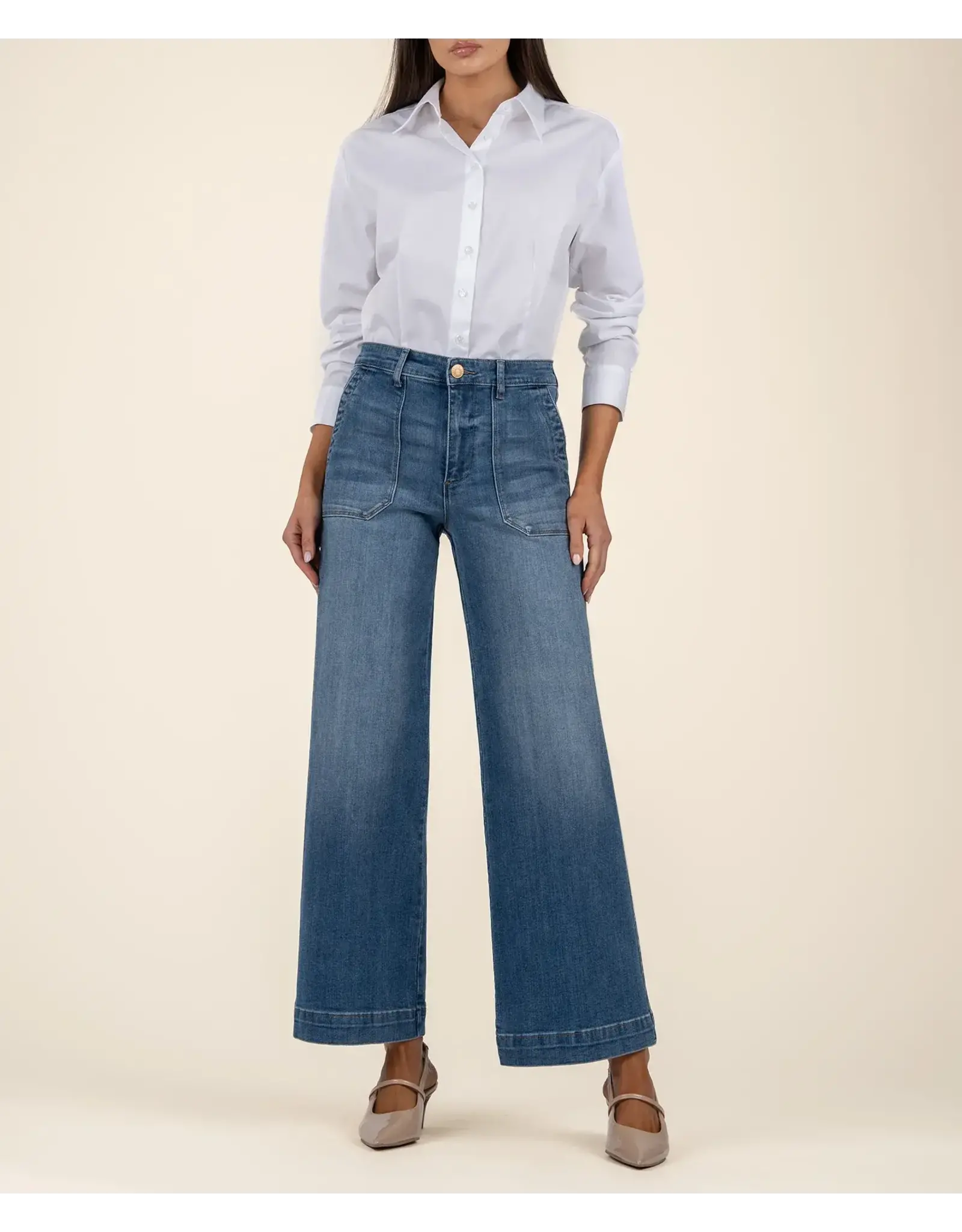 Kut from the Kloth / STS Blue KUT Meg High Rise Wide Leg Pants w/Pork Chop Pockets