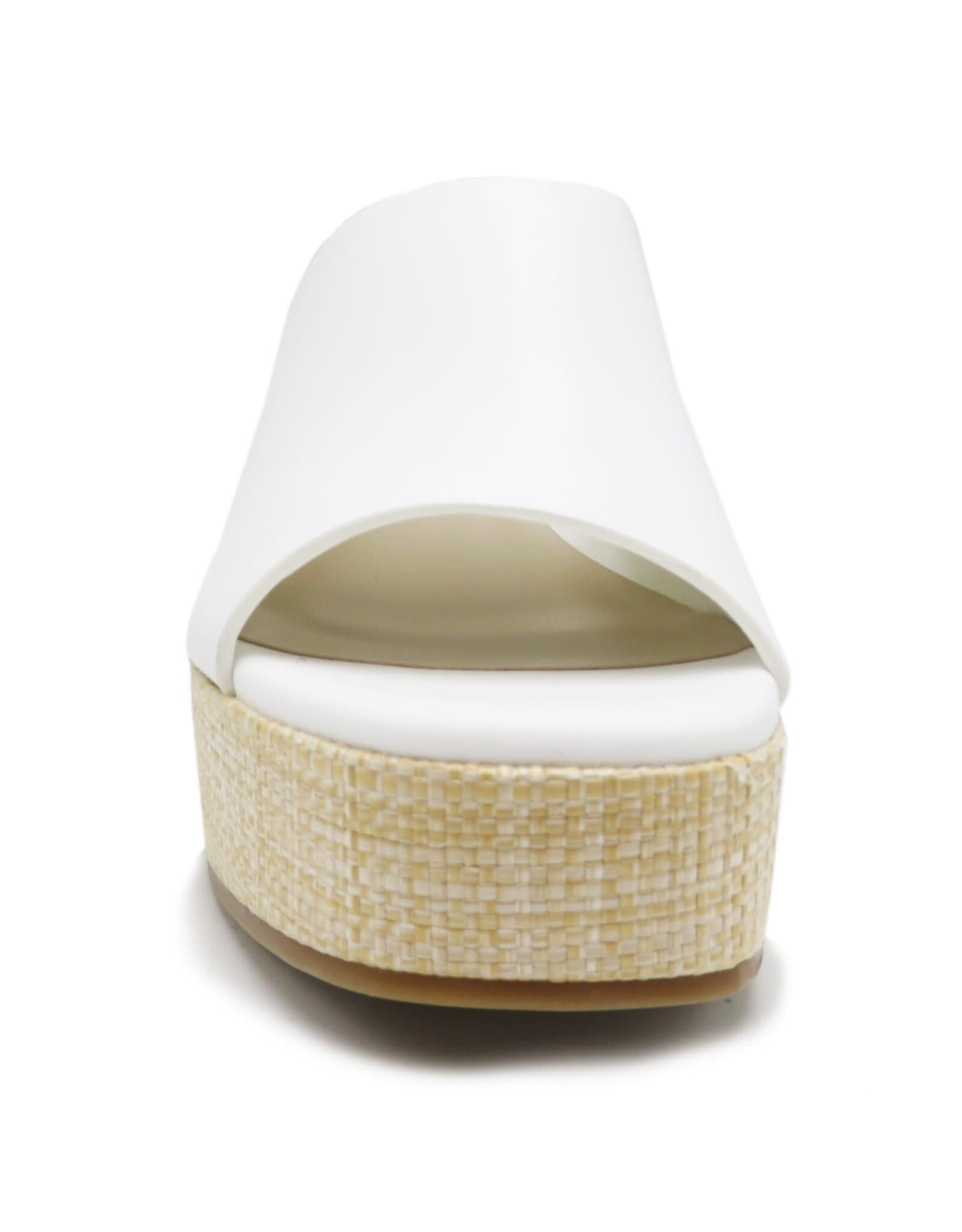 Pierre Dumas Tayla-1 Wedge White Basket Weave Base