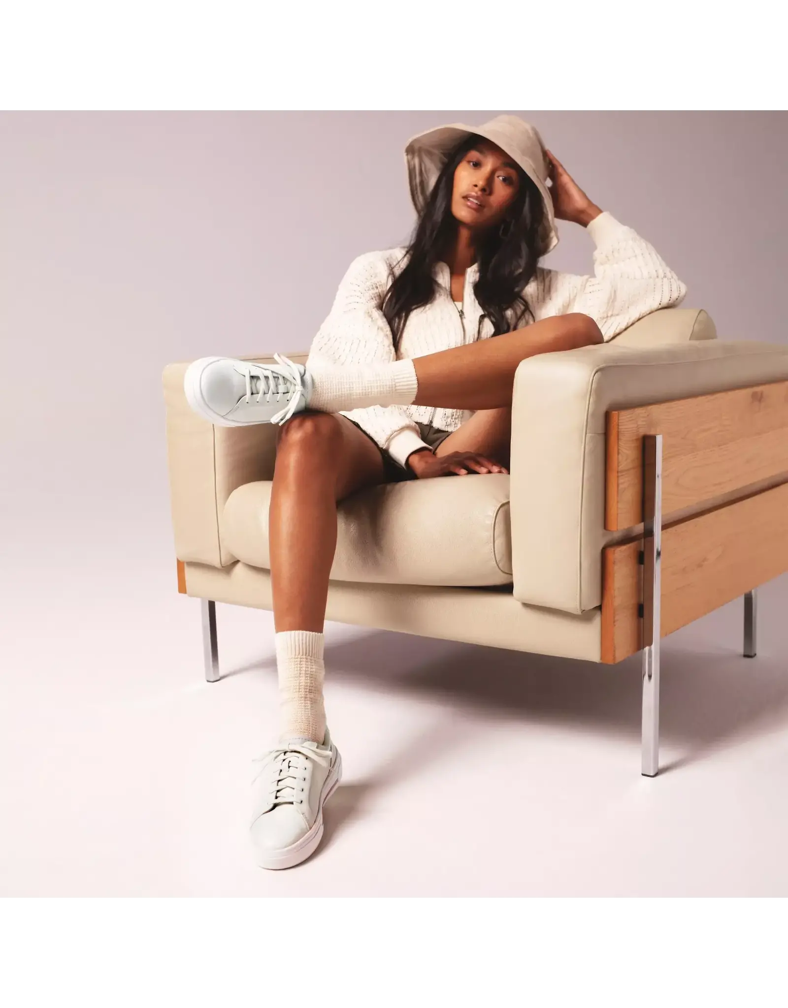 Clarks Clarks Hollyhock Walk Off White Leather Sneaker