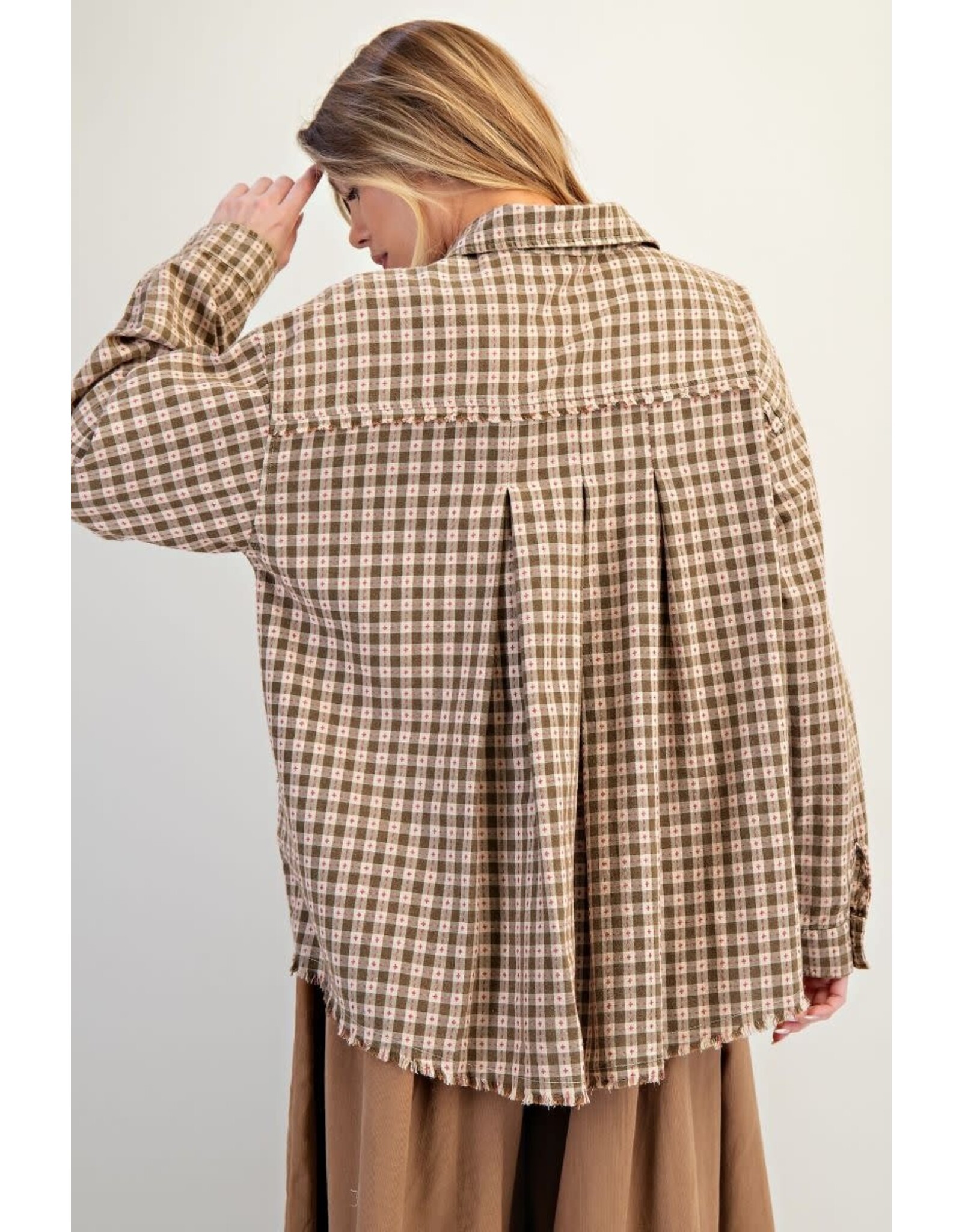 Charlie Check Button Down Washed Shirt
