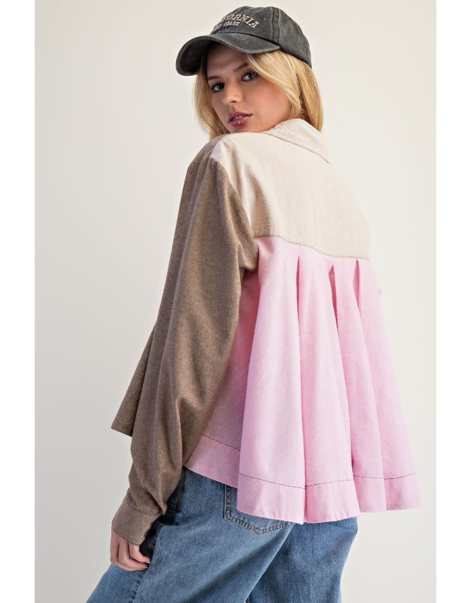 Carol Color Block Swing Shirt