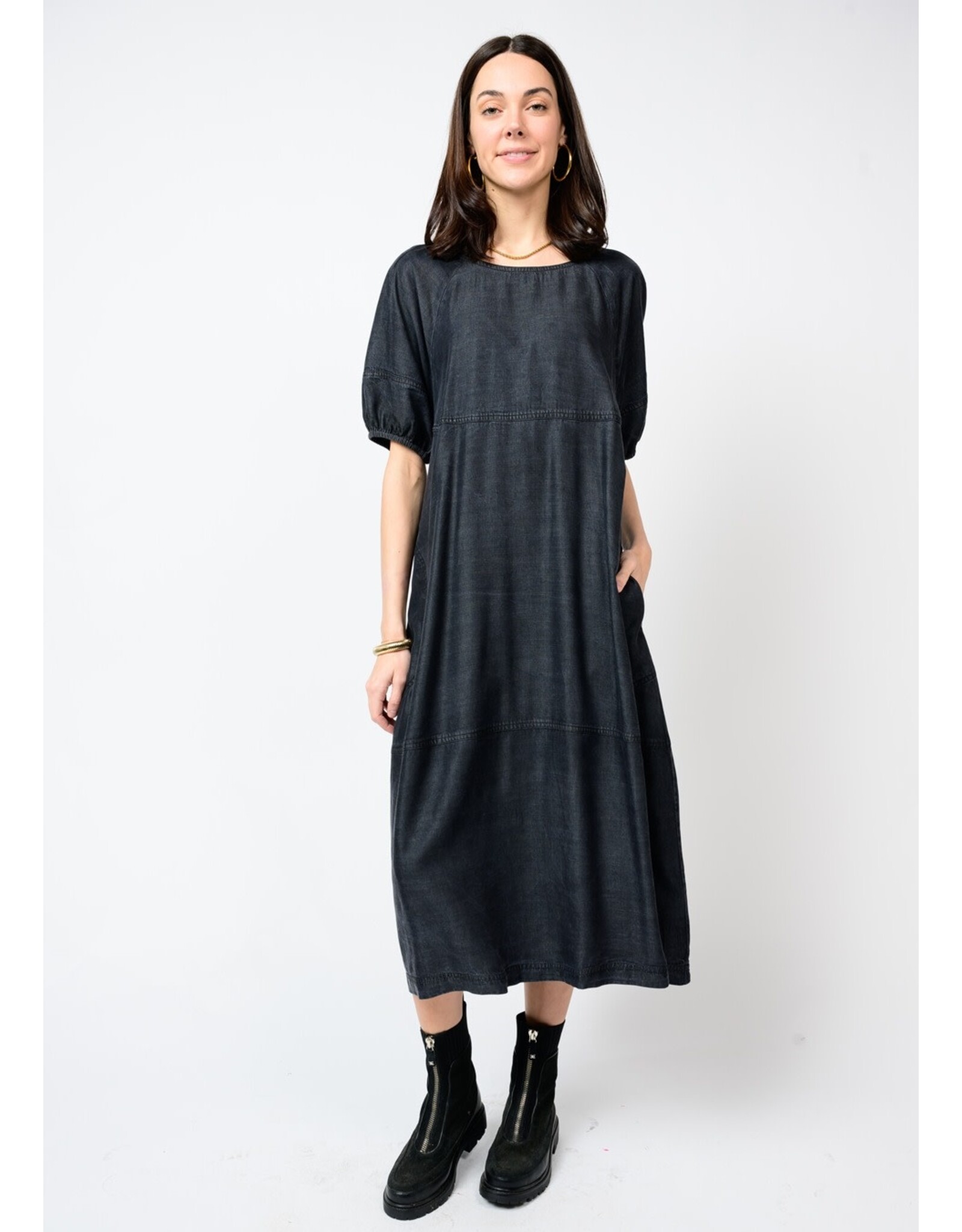 Uncle Frank Uncle Frank Denim Tiered Dress