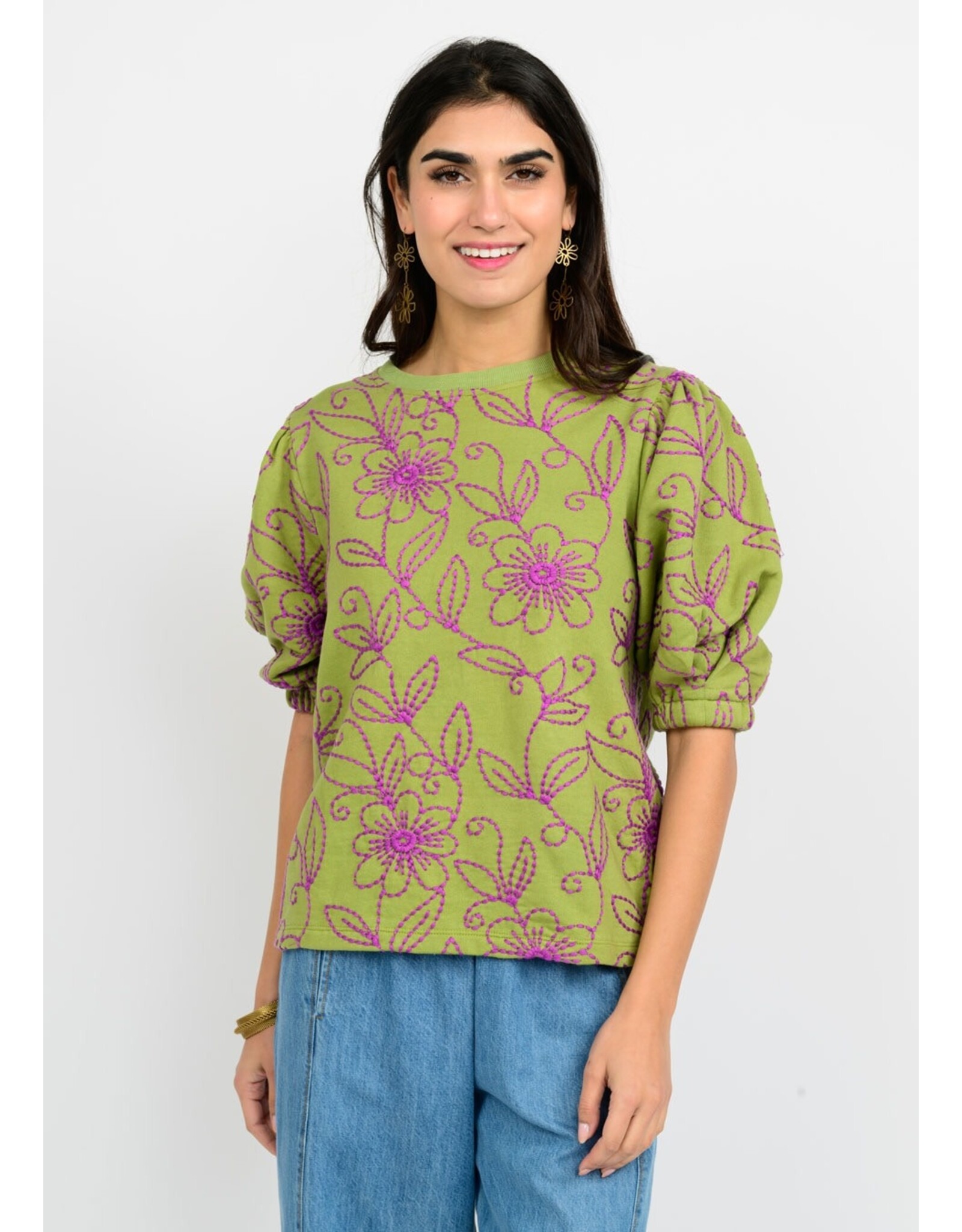 Ivy Jane Ivy Jane Floral Vines Knit Top