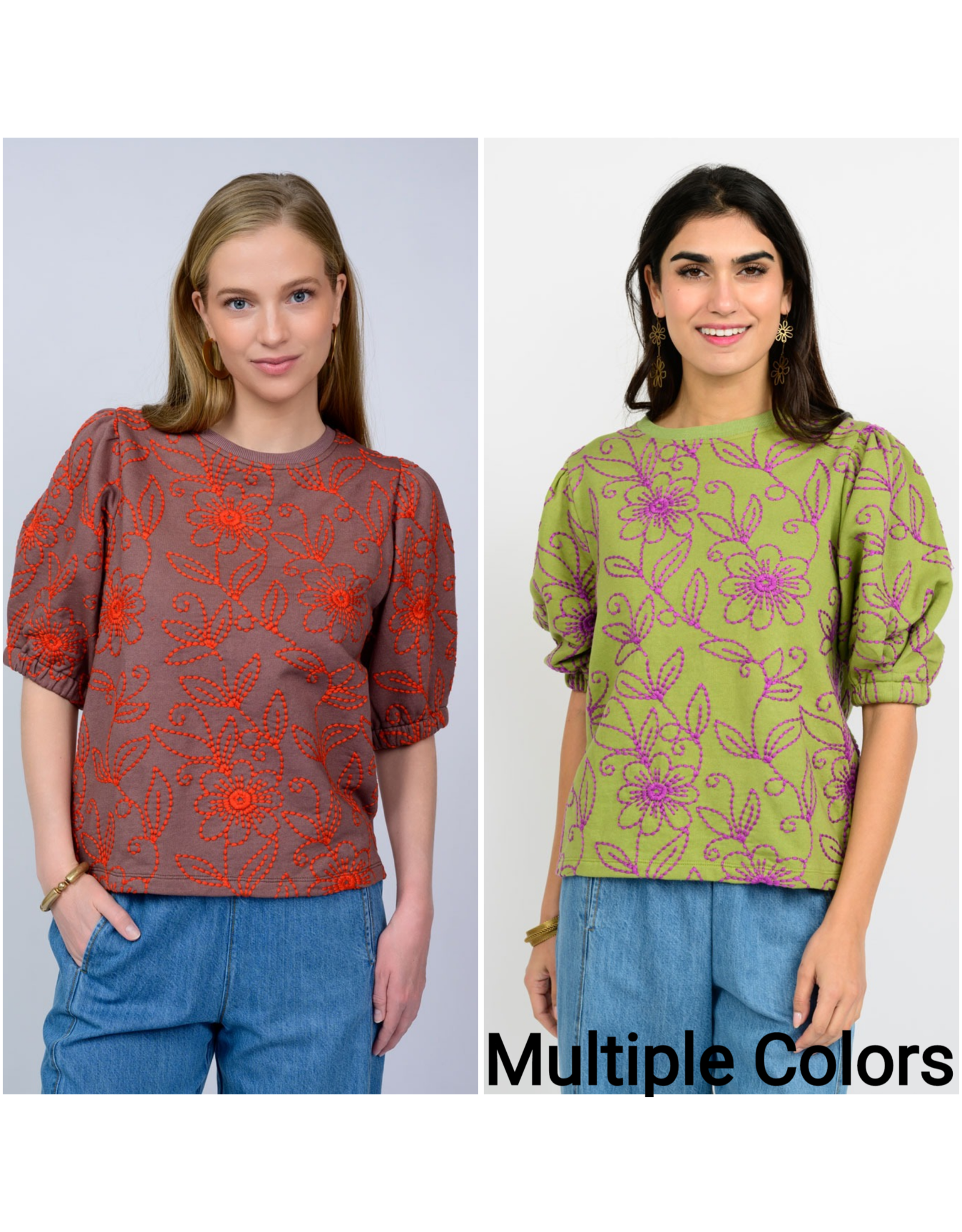 Ivy Jane Ivy Jane Floral Vines Knit Top