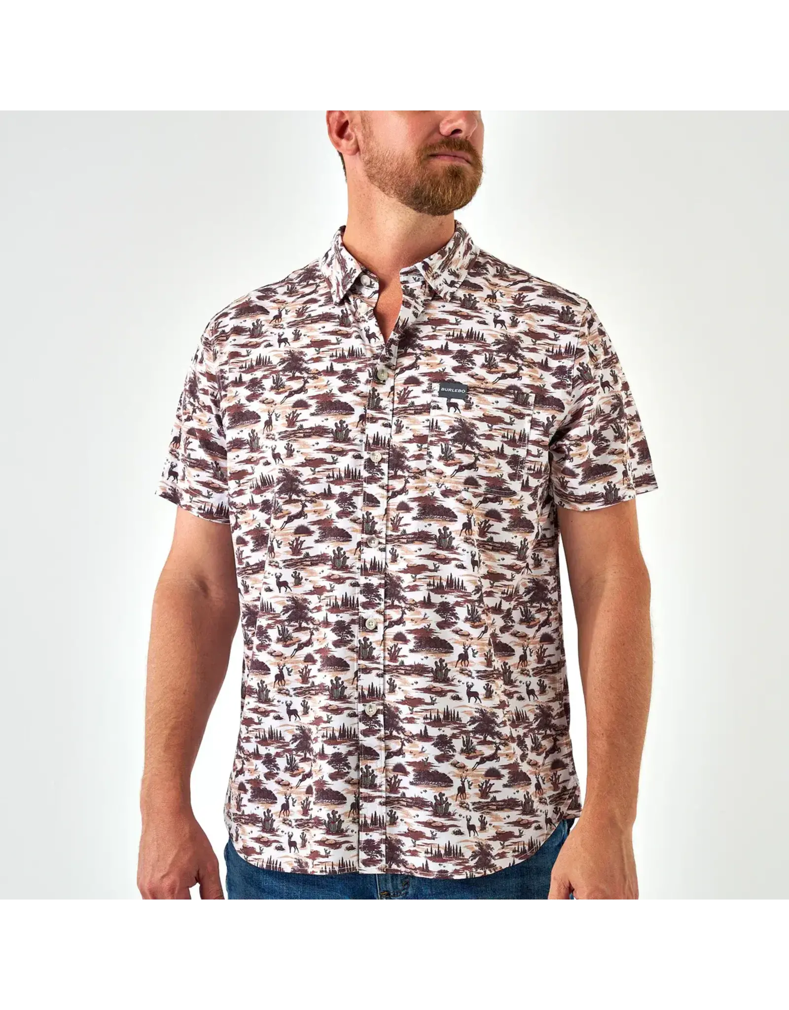 Burlebo Burlebo Performance Button Up Brush Country
