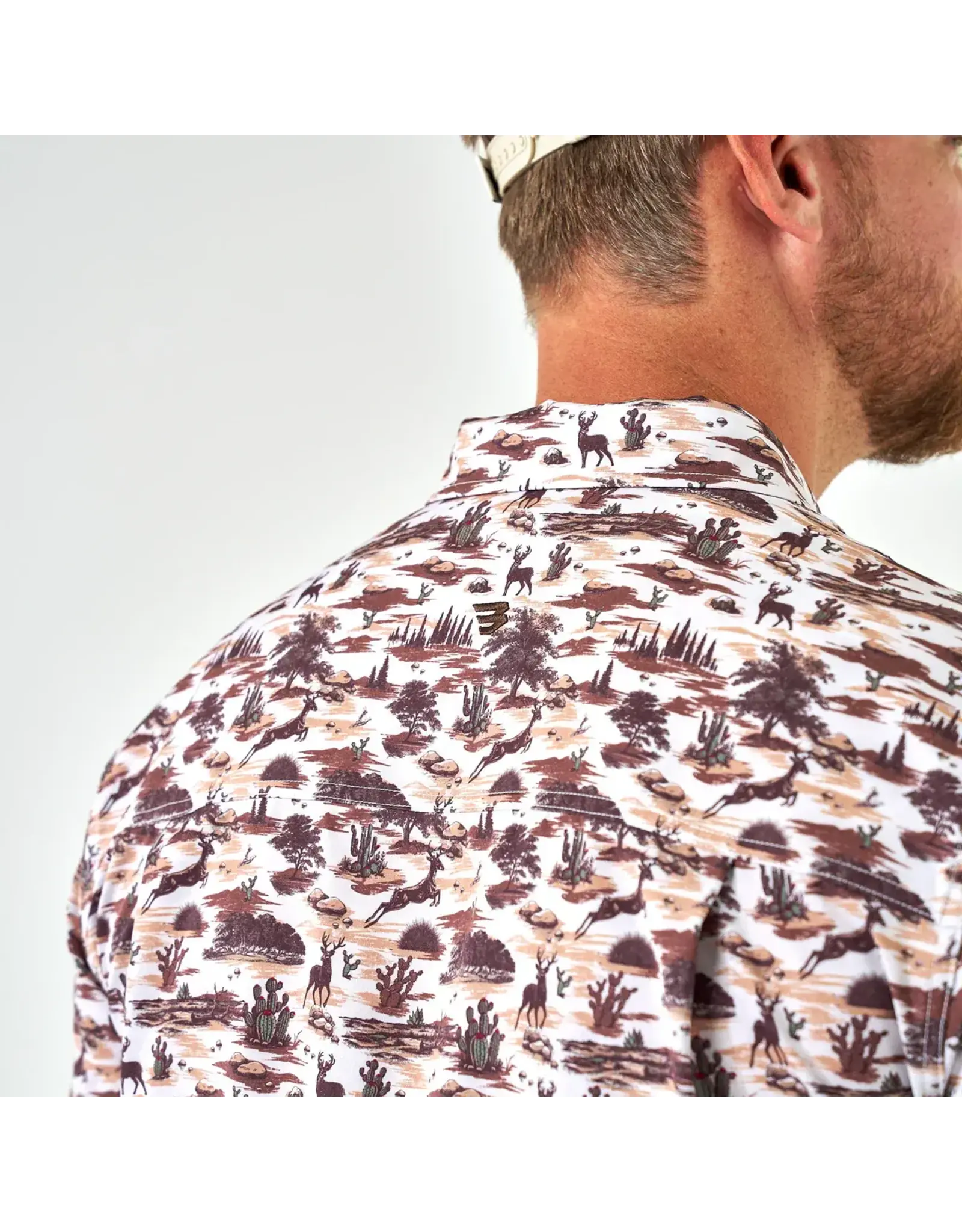 Burlebo Burlebo Performance Button Up Brush Country