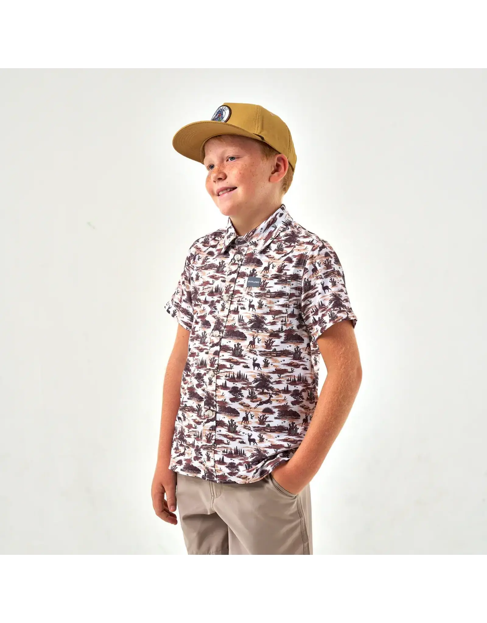 Burlebo Burlebo Youth Performance Button Up Brush Country