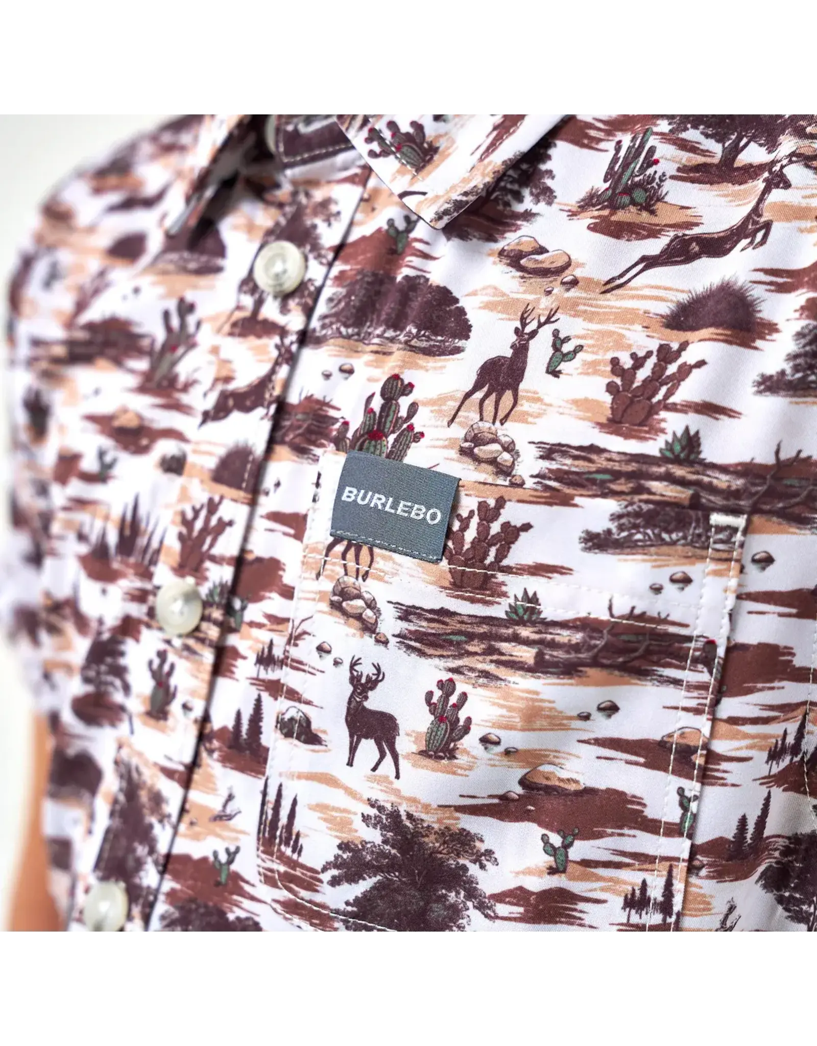 Burlebo Burlebo Youth Performance Button Up Brush Country