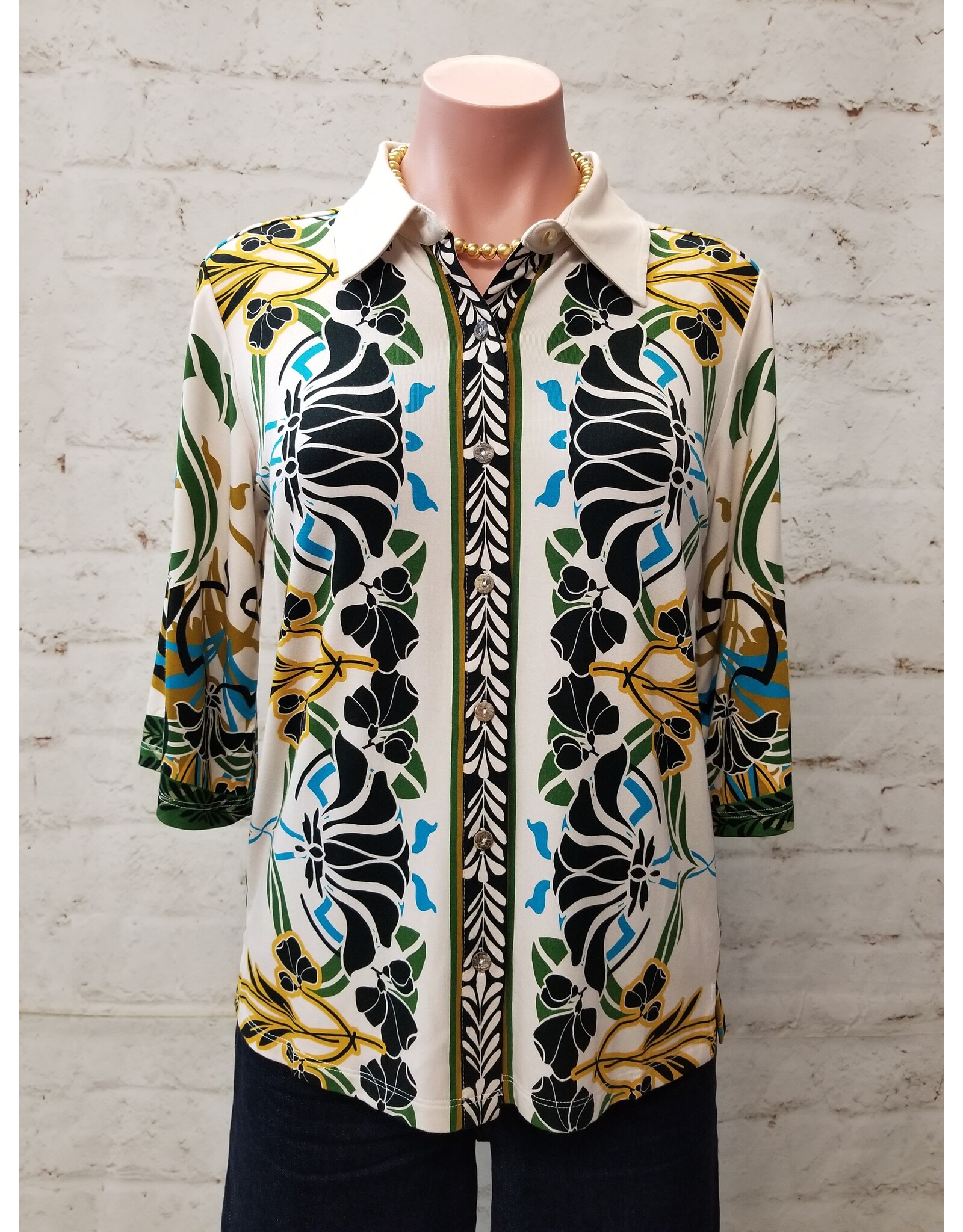 Johnny Was Johnny Was The Favorite Kimono Sleeve Button Front Shirt