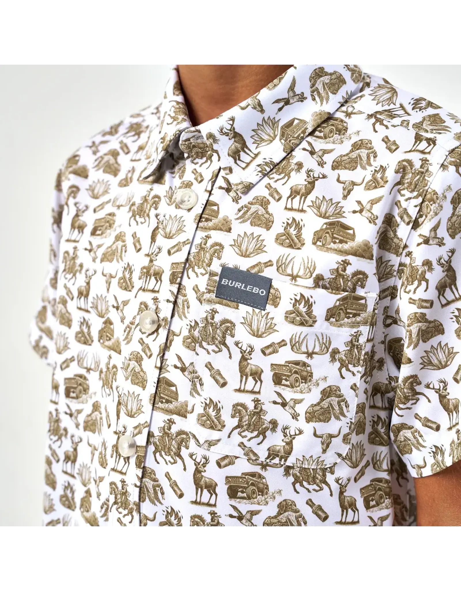 Burlebo Burlebo Youth Performance Button Up In To The Wild