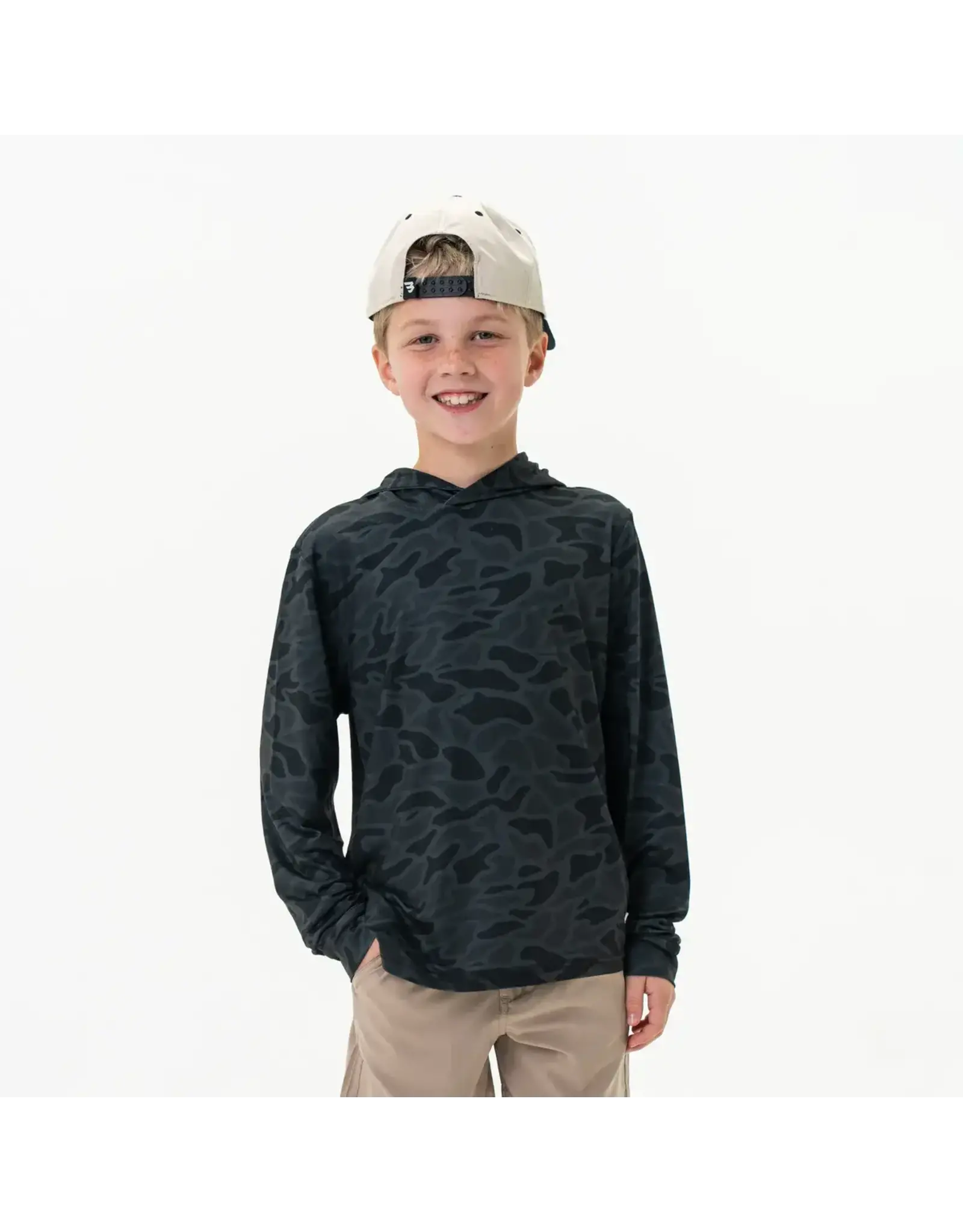 Burlebo Burlebo Youth Performance Hoodie Black Camo