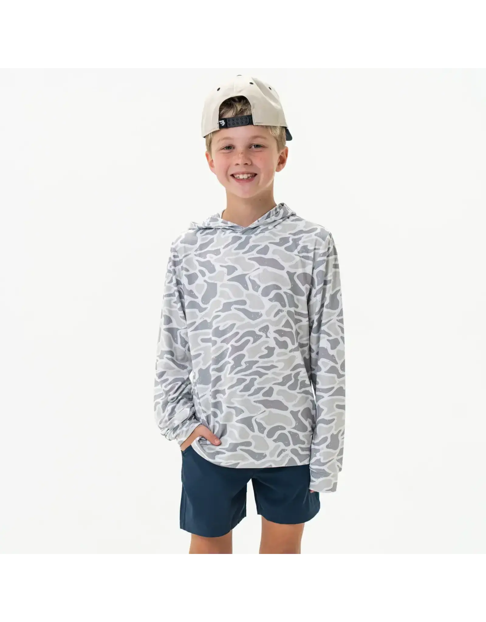 Burlebo Burlebo Youth Performance Hoodie White Camo