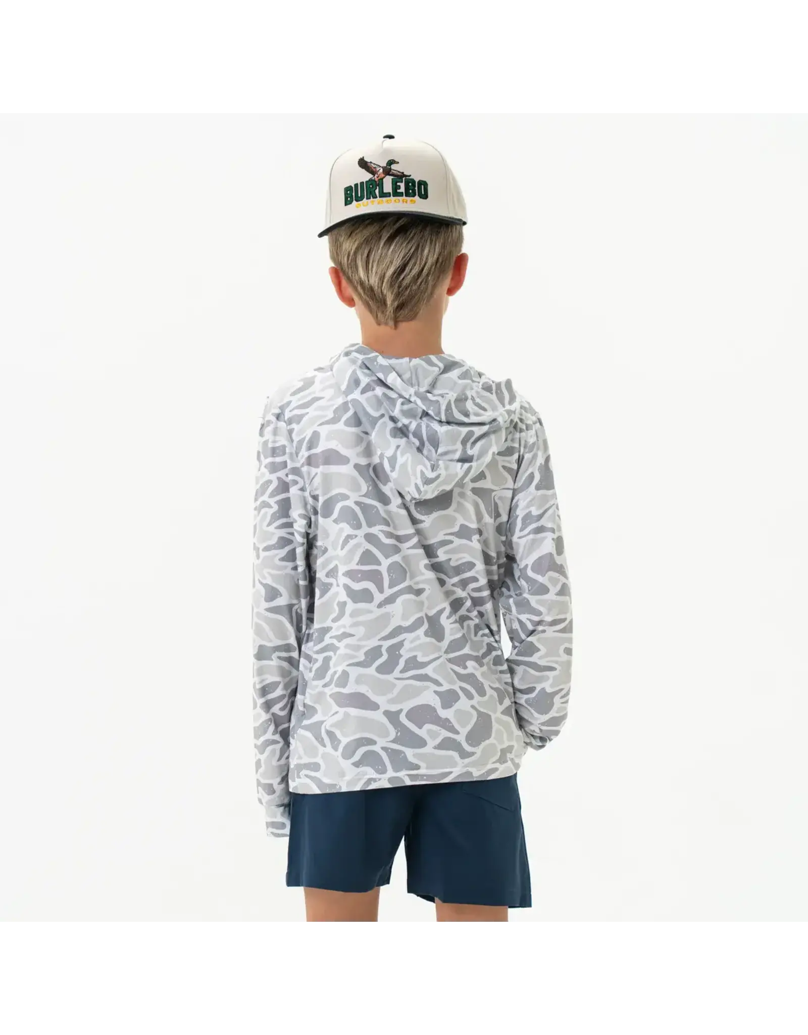 Burlebo Burlebo Youth Performance Hoodie White Camo
