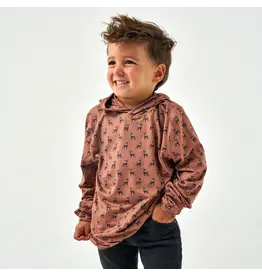 Burlebo Burlebo Youth Performance Hoodie Whitetail Deer Brown