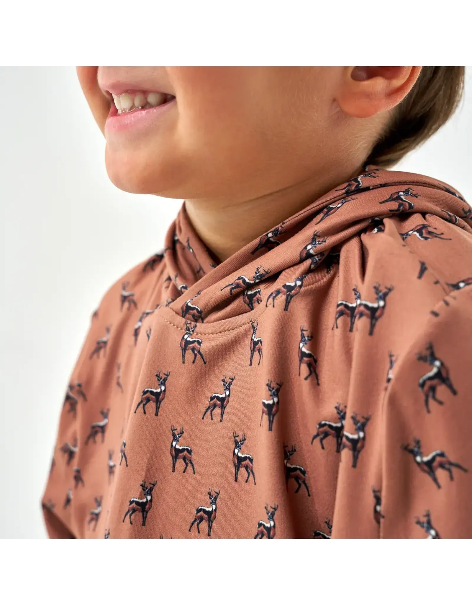 Burlebo Burlebo Youth Performance Hoodie Whitetail Deer Brown