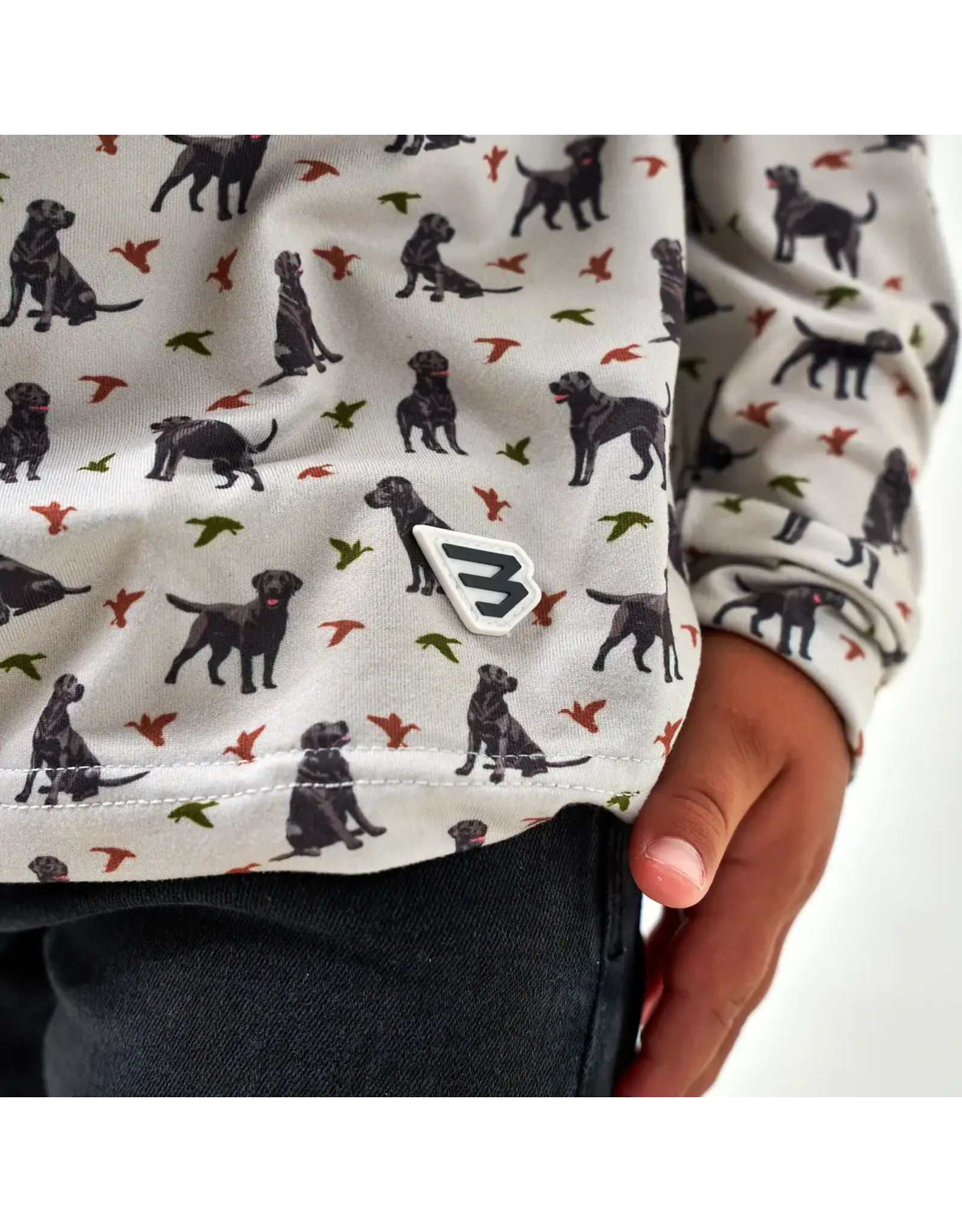 Burlebo Burlebo Youth Performance Hoodie Ducks and Dogs