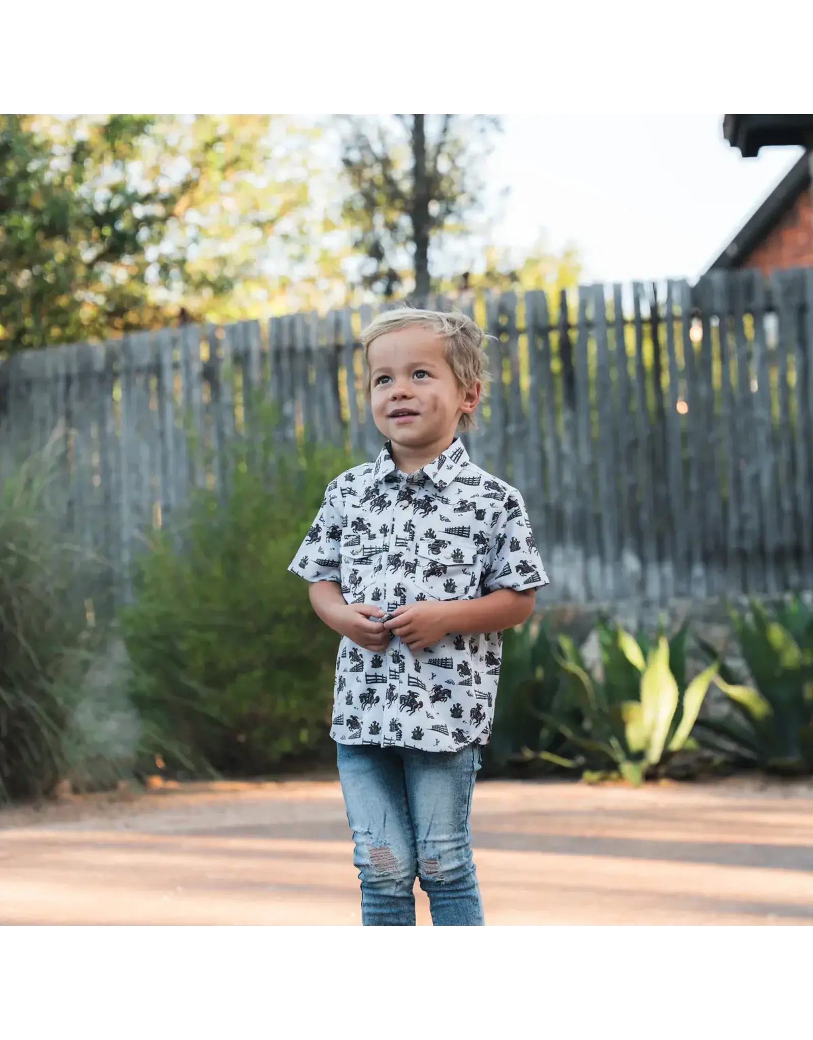 Burlebo Burlebo Youth Performance Western Shirt Cowboy Country