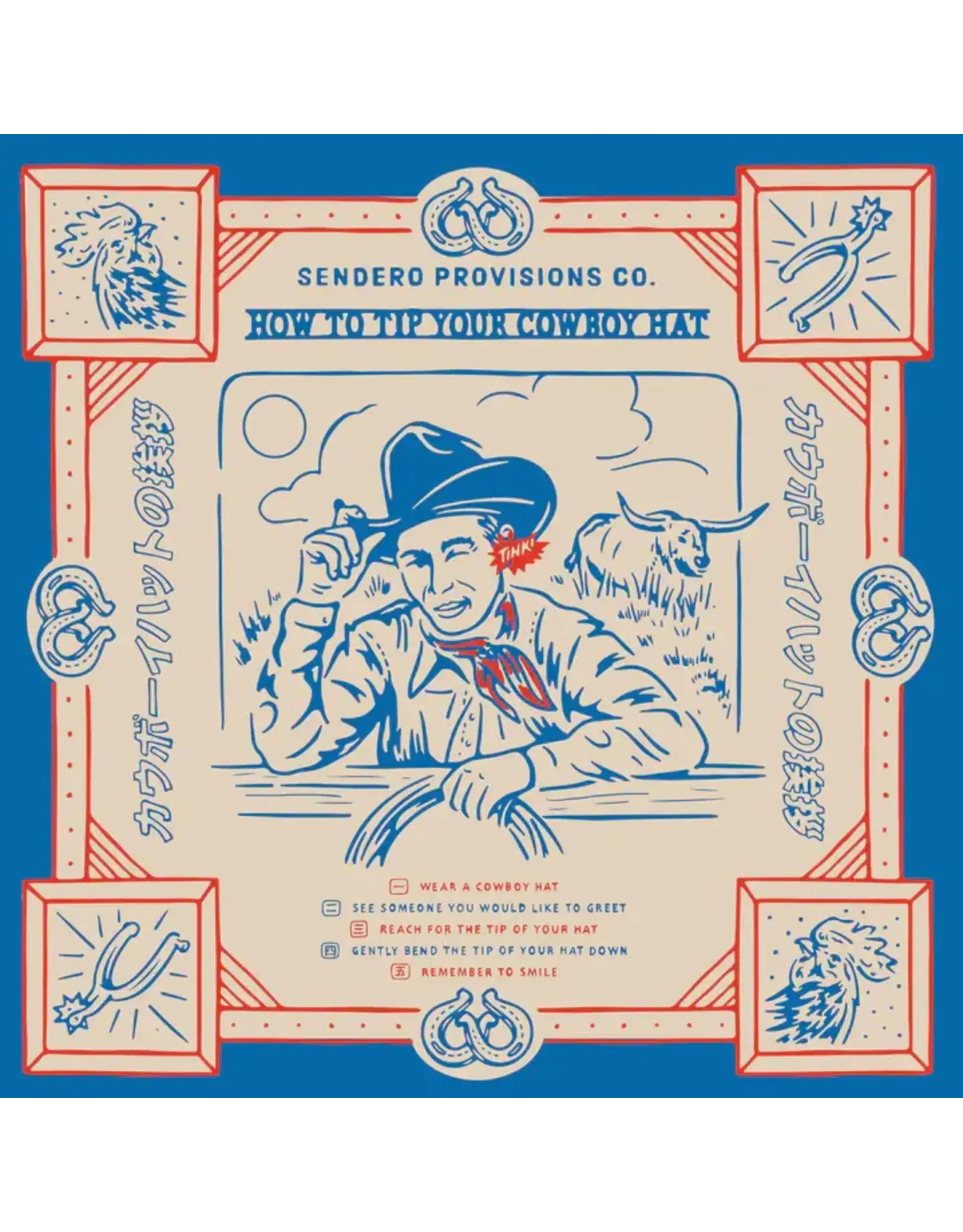 Sendero Tip Your Hat Bandan Blue