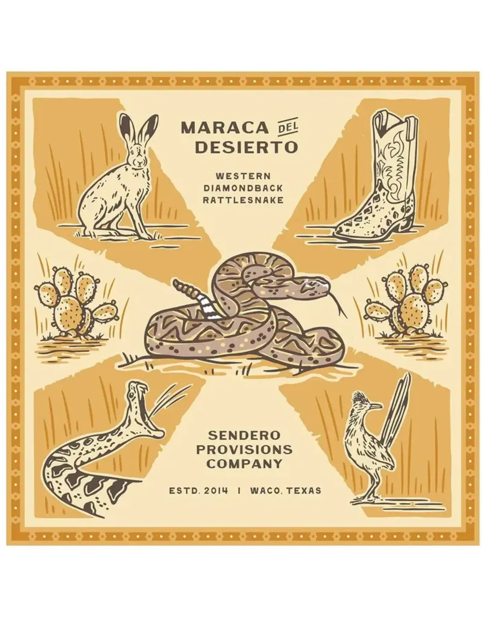 Sendero Rattlesnake Bandana Tan