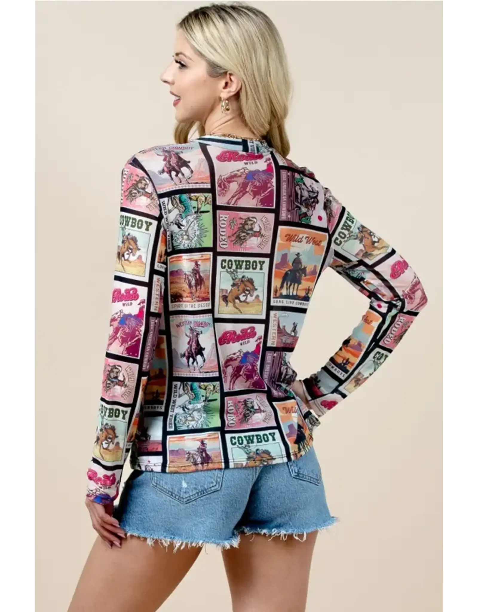 Wild West Poster Mesh Top
